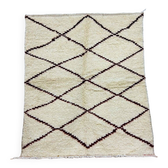 Handmade wool Berber rug 176x152cm