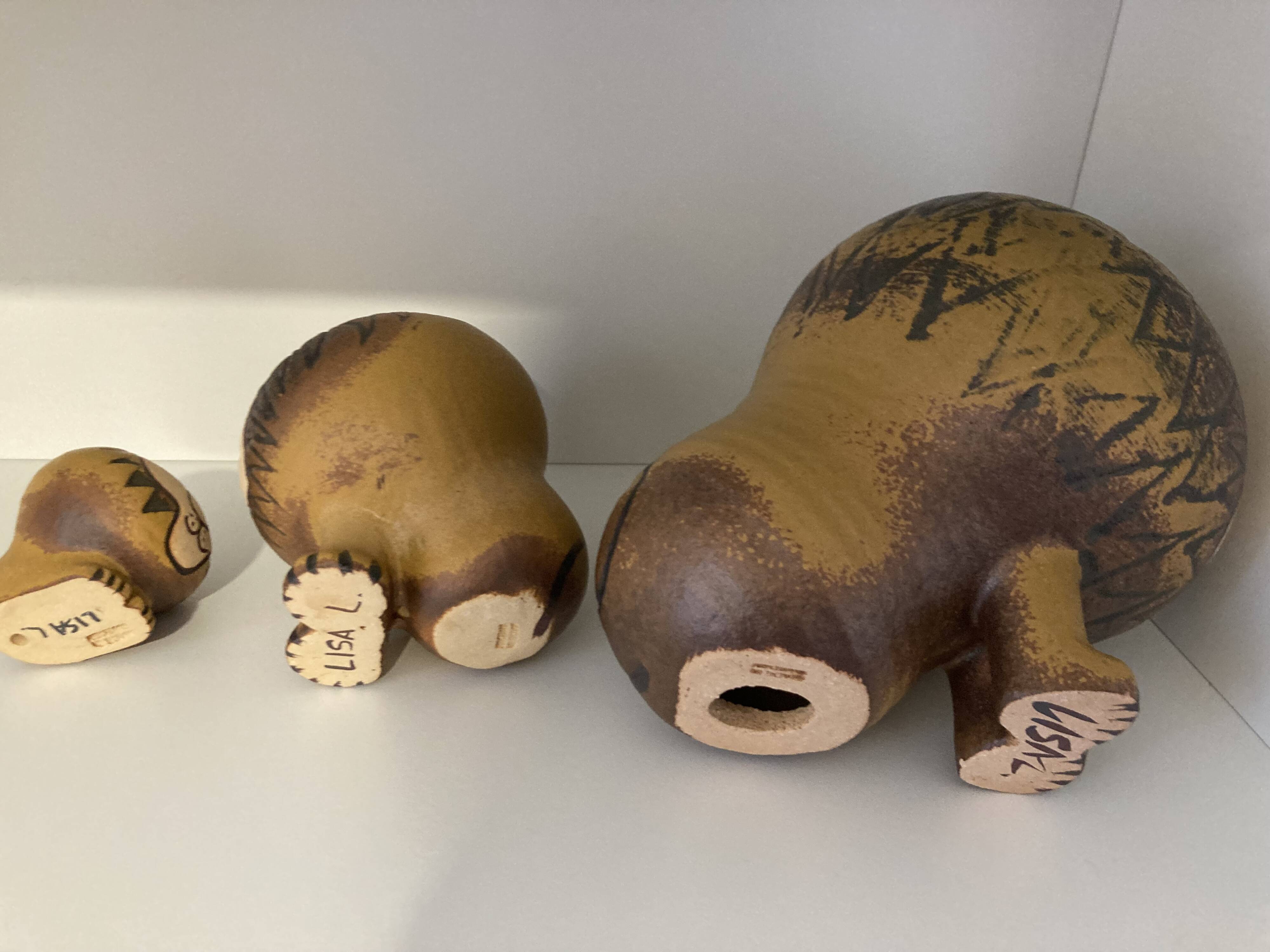 3 Lions in Ceramic by Lisa Larson for Gustavsberg