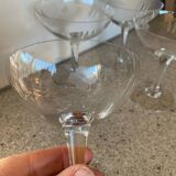 4 coupes à champagne en cristal