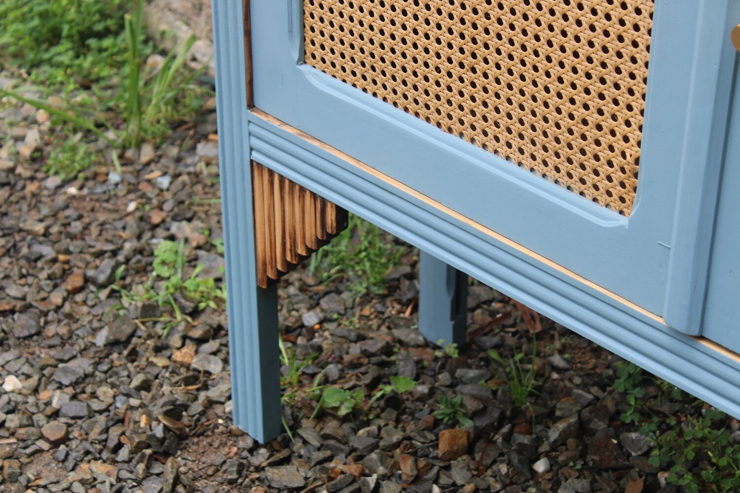 Buffet enfilade art deco vintage cannage