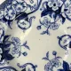 Set of 6 deep plates in ironstone "Flora" – Creil et Montereau, 19th century, blue