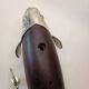 Italian Tre Spade Fish Shaped Rose Wood & Silverplate Pepper Mill or Grinde