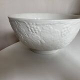 Burleigh Davenport English earthenware salad bowl with vine leaf and strawberry relief