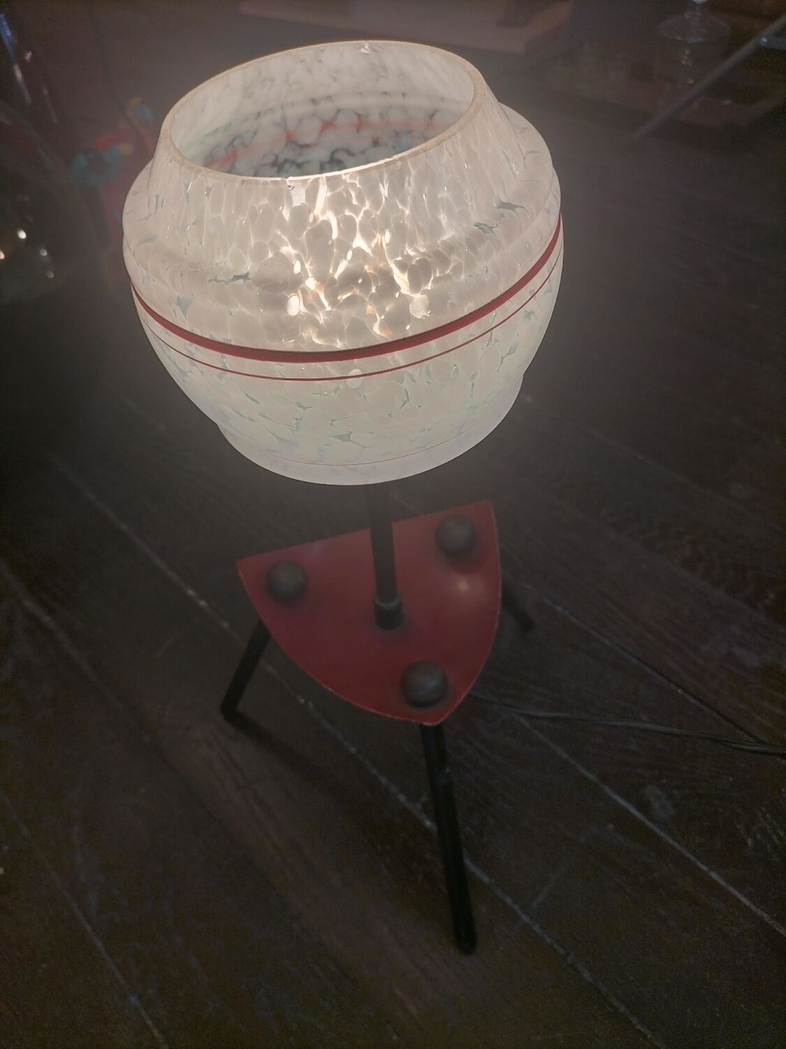 1960s lamp with opaline