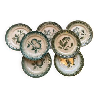 Barbotine dessert plates