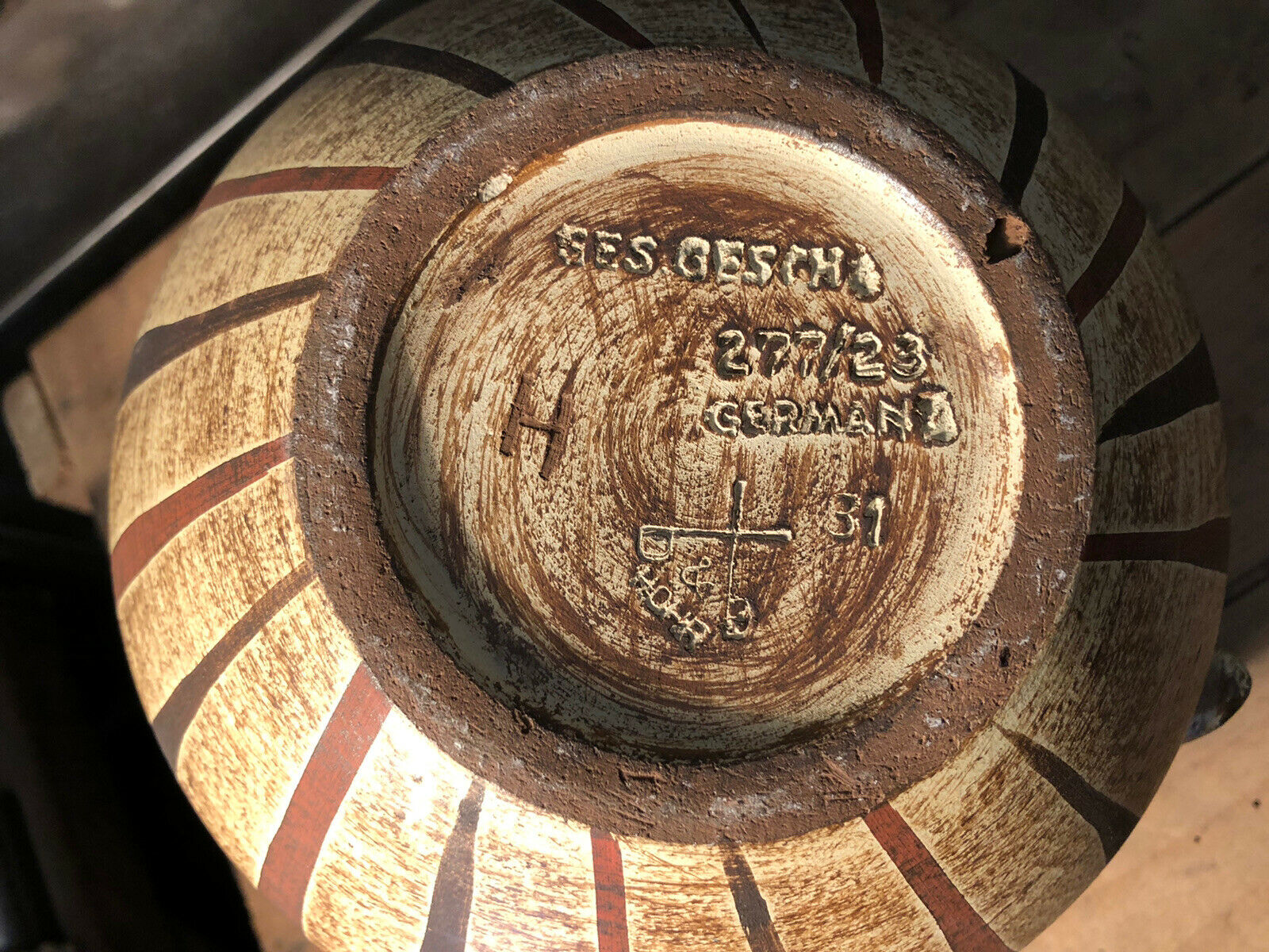 Broc ceramic pitcher vintage design Germany stamped