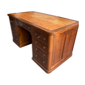 Antique desk mahogany wood vintage leather