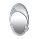Oval mirror in art nouveau jugendstil style in enamelled cast iron 49 x 29