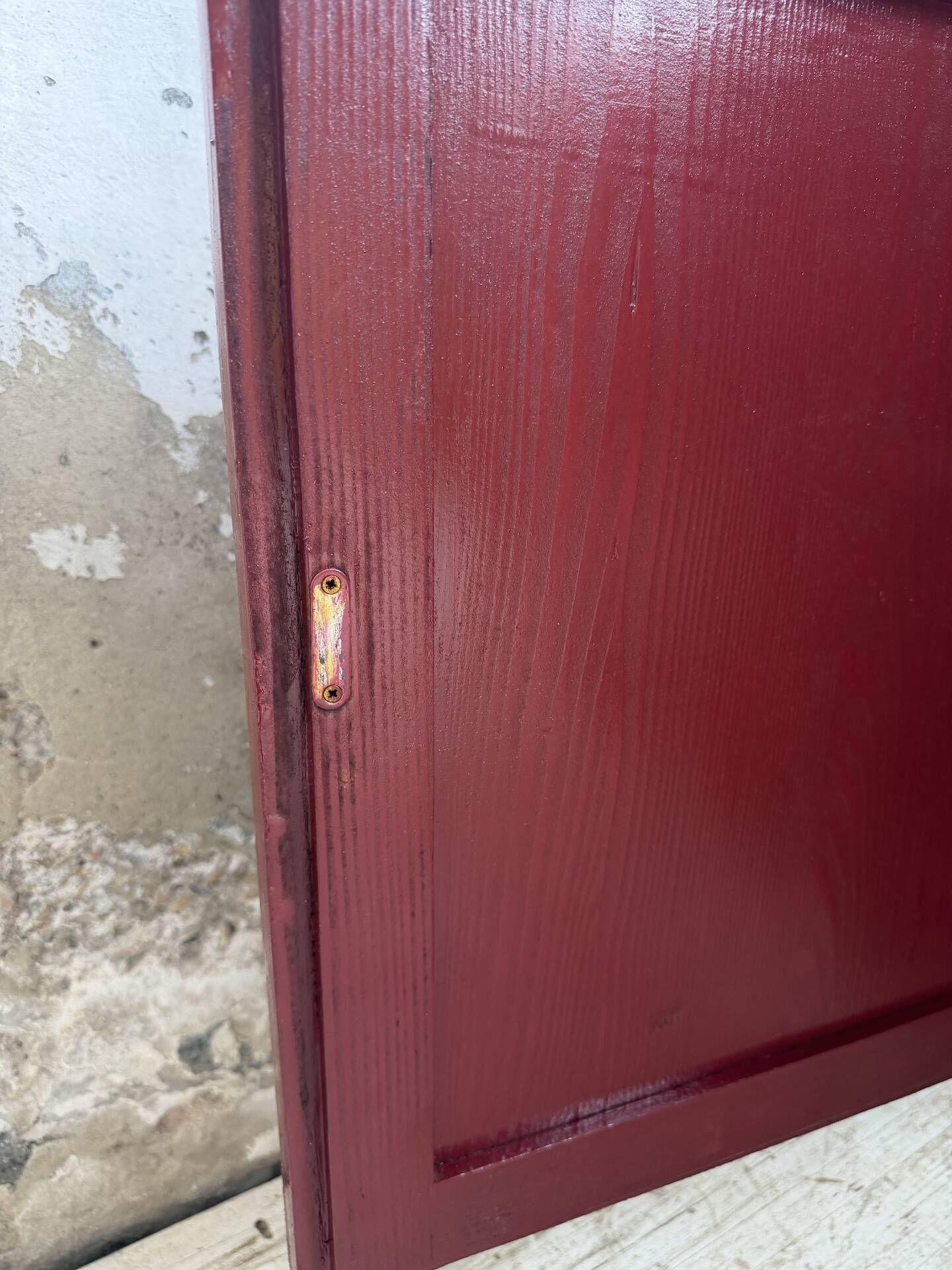 Red lacquered enfilade 1970 160cm