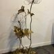 Floor lamp "flowers" in gilded brass
