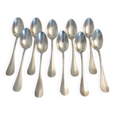 10 cuillères de table en Métal argenté