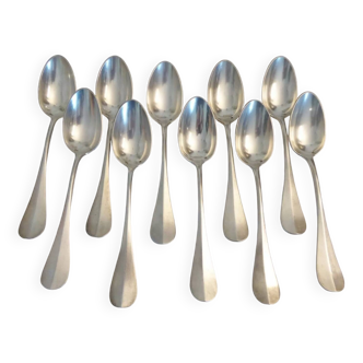 10 cuillères de table en Métal argenté