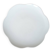 Grand plat blanc polylobé à tarte ou à gâteau