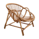 Fauteuil vintage « coquille » en rotin