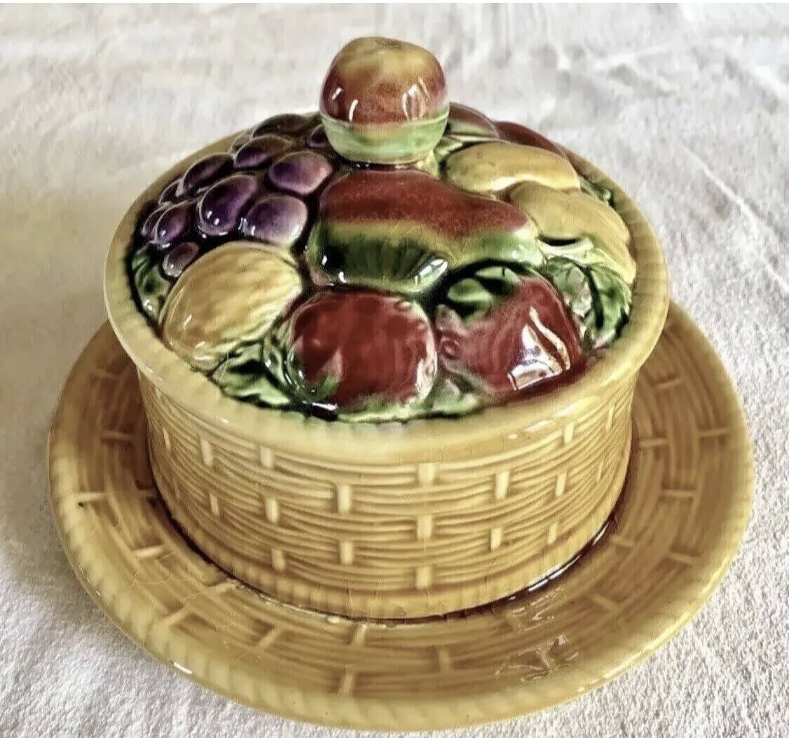 mounted plate cake dish fruit slushie Sarreguemines