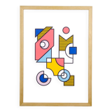 Illustration - Abstract geometric graphic colorful A3 poster numbered #002