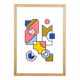 Illustration - Affiche A3 abstraite géométrique graphique colorée numérotée #002