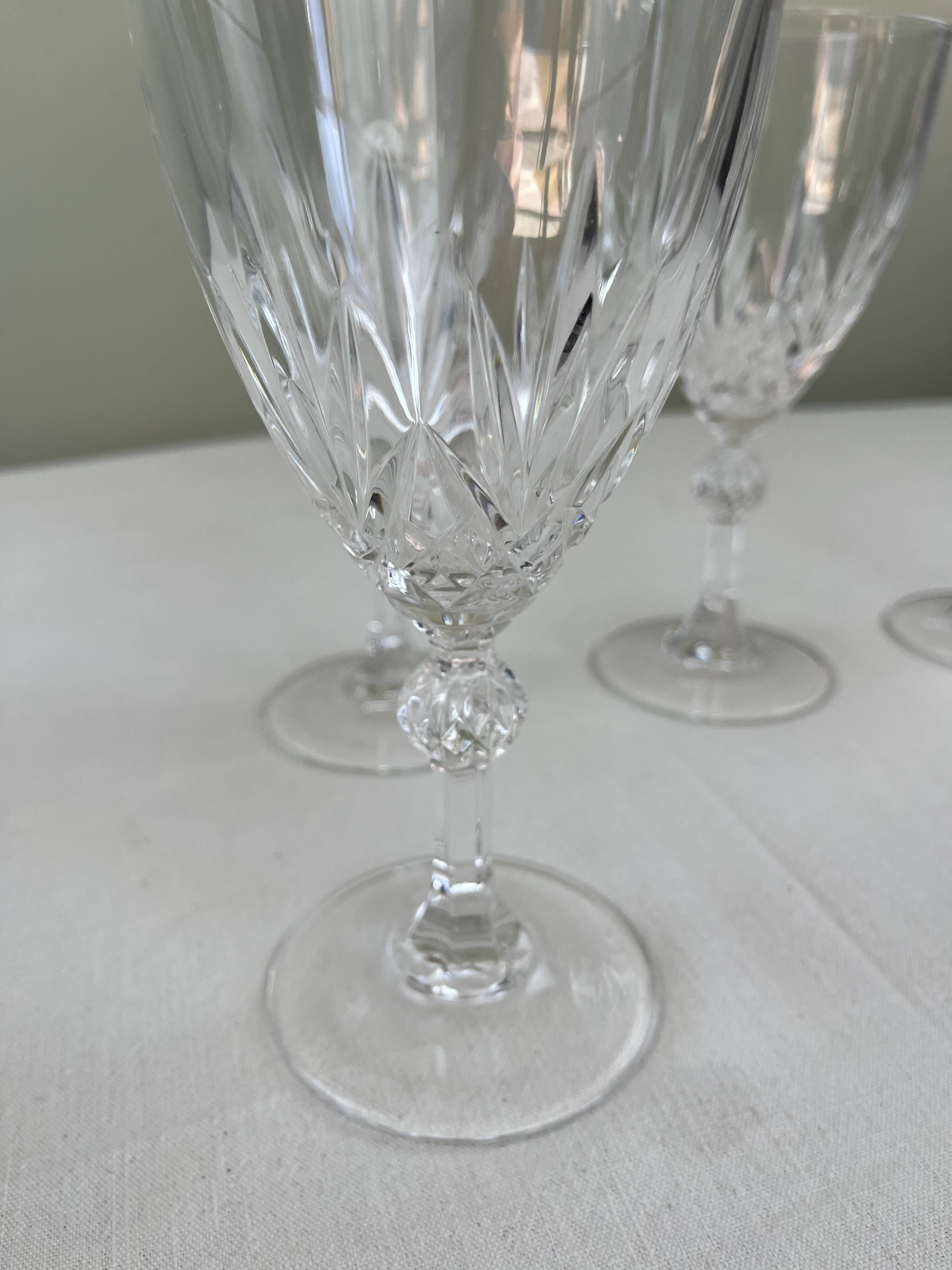 Cut crystal glasses
