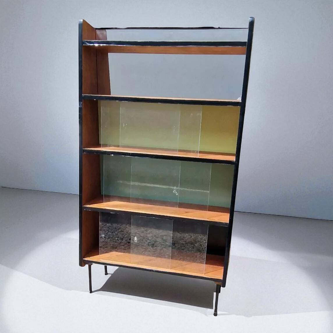 Vintage oak bookcase by Pierre Guariche for Royal Board