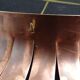 Round mirror in cut copper, sun-shaped  1970