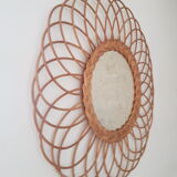 Vintage wicker mirror 1950/1960