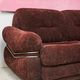 Brown velvet and chrome sofa, designed by Adriano Piazzesi, Italy, 1980s.