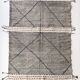 Moroccan Berber kilim Zanafi black and white 3.10x1.80m