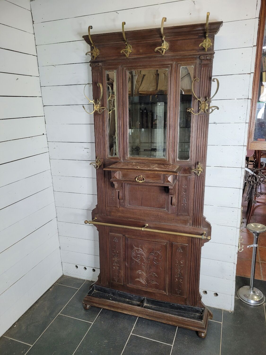 Old walnut cloakroom