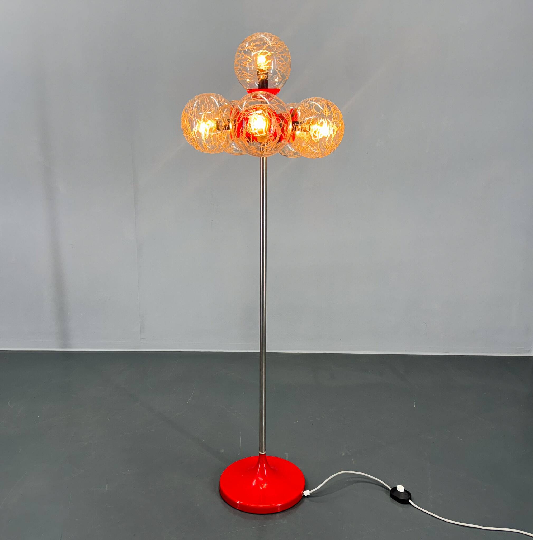 Space Age Plastic & Glass Floor Lamp, Germany