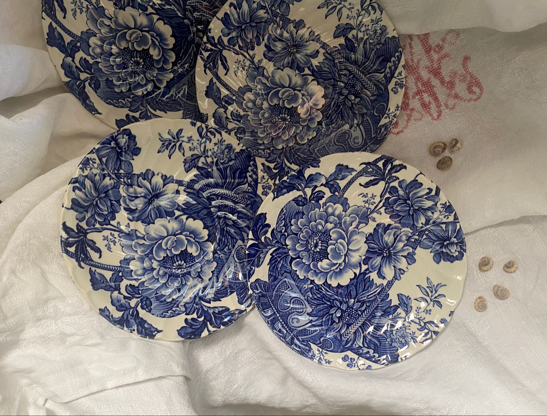 Set of 4 bowls in Royal Crownford Burleigh ironstone.