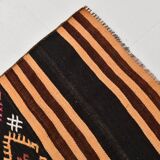 3x12 Pinstriped Kilim Runner Rug, 91x349Cm