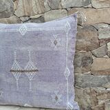 Cactus silk cushion cover: Handwoven Moroccan cushion 48x48cm