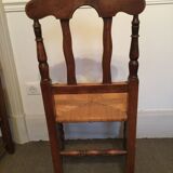 Lot of 8 old walnut chairs