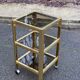 Vintage Hollywood Regency dessert table in gilded brass from the 1960s.