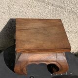 Plant holder, wooden saddle, old base