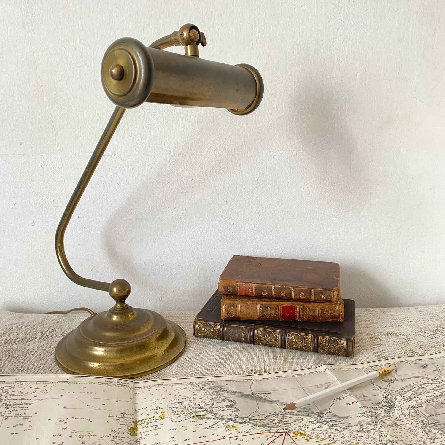 Notary lamp, brass piano lamp
