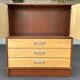 Brown storage unit – Ikea Effektiv – Storage – Two-tone wooden desk cabinet