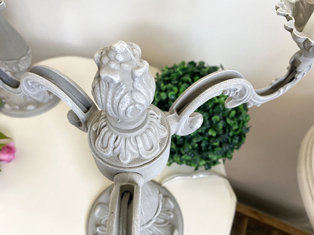 Table lamps 3 branches weathered girandoles