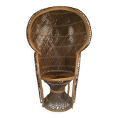 Fauteuil paon vintage 1970 - peacock chair rotin Philippine