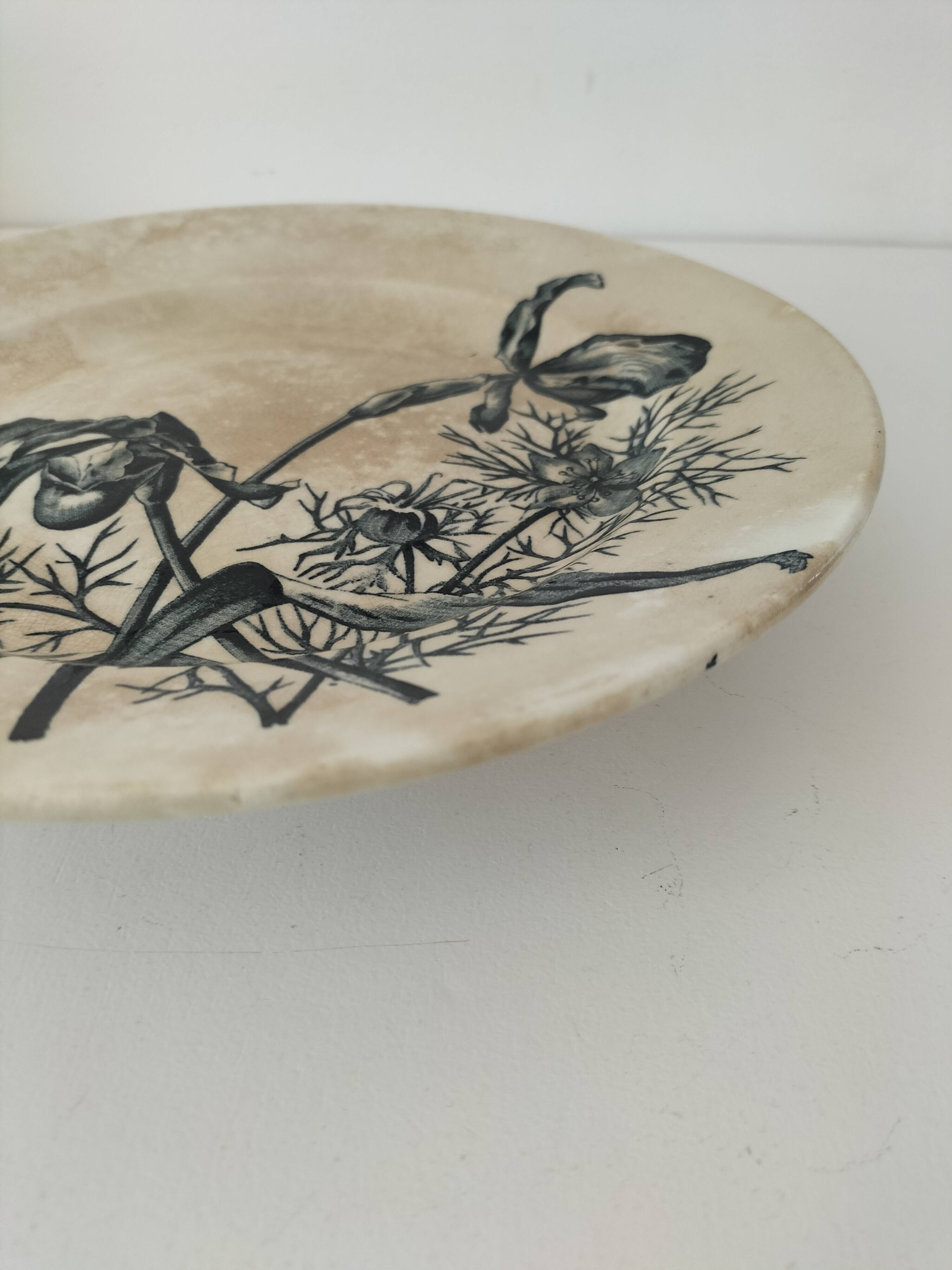 19th century pedestal plate Iron Earth