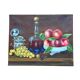 Still Life with Peaches & Grapes Oil on Canvas Signed M.TH. Barbié