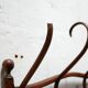 Antique wooden cloakroom coat rack