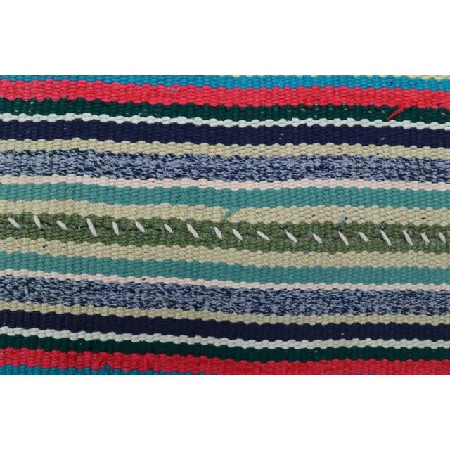 Vintage Turkish Oushak Handmade Wool Cotton Pink Runner Rug 80x433