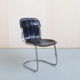 Chaise de salle à manger en cuir de Cidue, années 1970