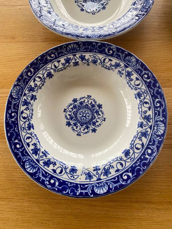 6 assiettes creuses Jules Vieillard Bordeaux