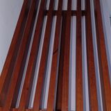 Banc à lattes scandinaves, teck 1970