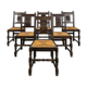 Set of 6 chairs in the style of Dudouyt.