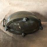 Small oval brass garden cut