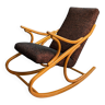 Rocking chair by ton in black and peach fabric
