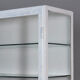 Vintage iron and glass medical cabinet, 1940s
